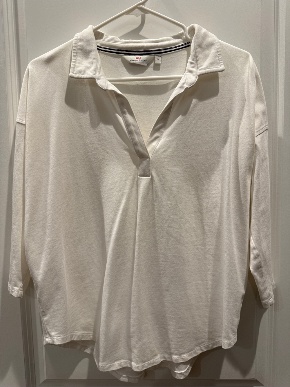 Vineyard Vines White Open-Placket Polo Tunic